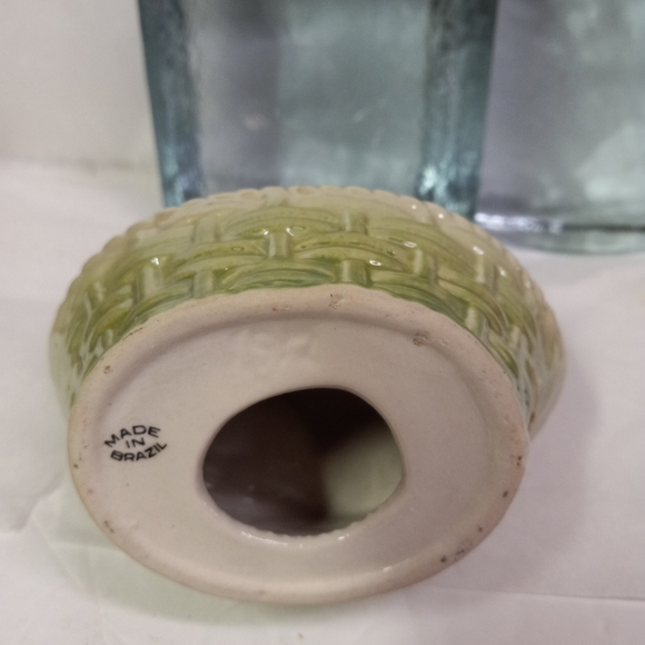 VINTAGE Handpainted Lusterware Bunny  Rabbit Figurine Pircelian Ceramic  Brazil - Picture 5 of 7